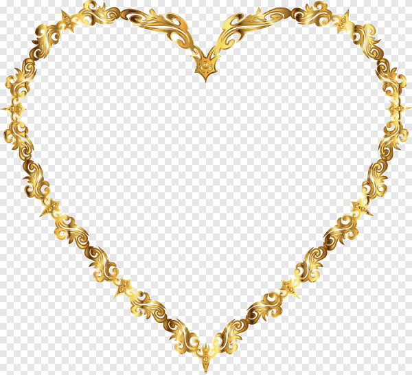 Золотая рамка сердце
