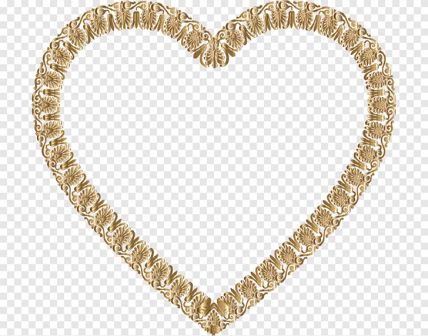 Золотое сердечко рамка