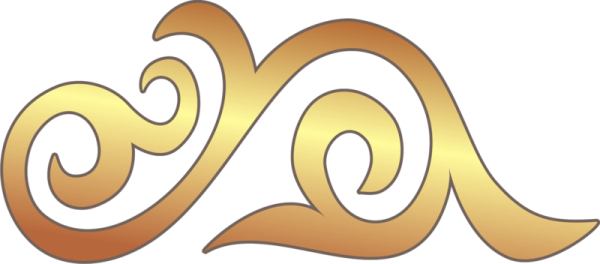 Казахский орнамент желтый