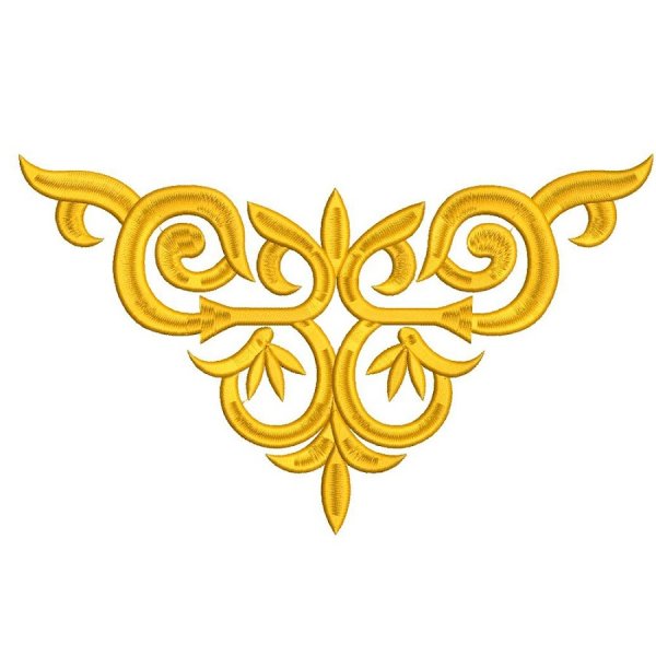 Казахский орнамент желтый