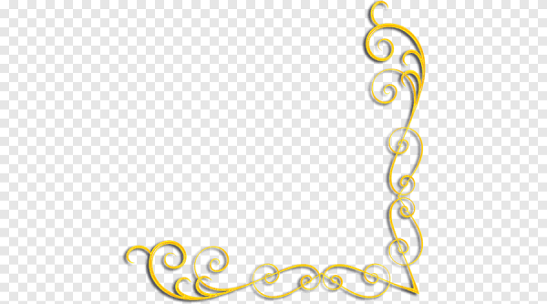 Рамка с вензелями по углам золотыми