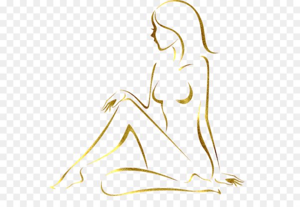 Женский силуэт на прозрачном фоне