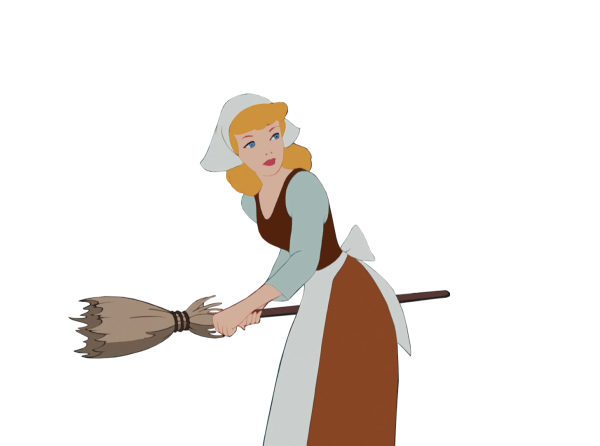 Золушка убирается без фона