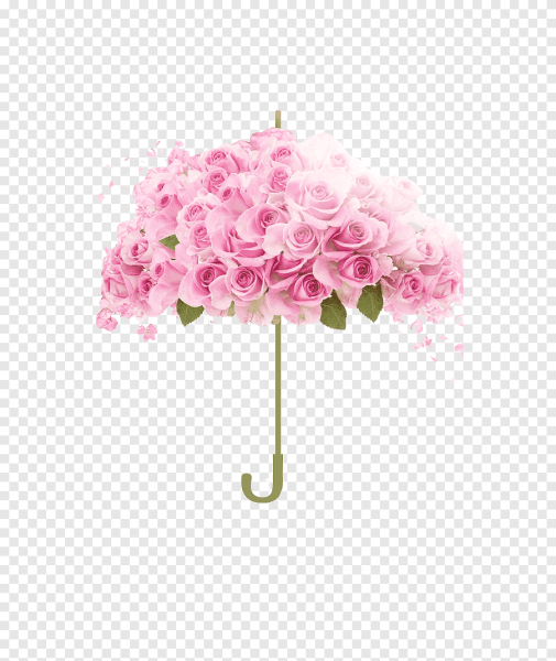 Цветок с розовыми зонтиками