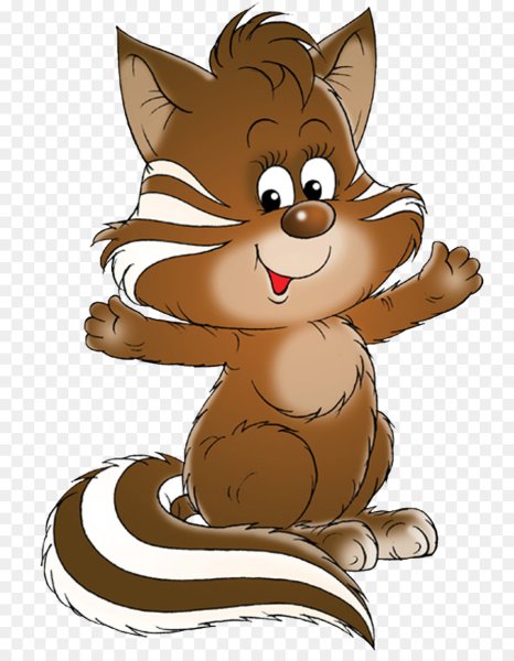 Забавные зверюшки на прозрачном фоне