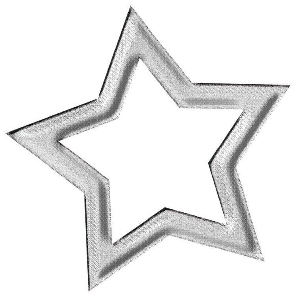 Серебряная пятиконечная звезда