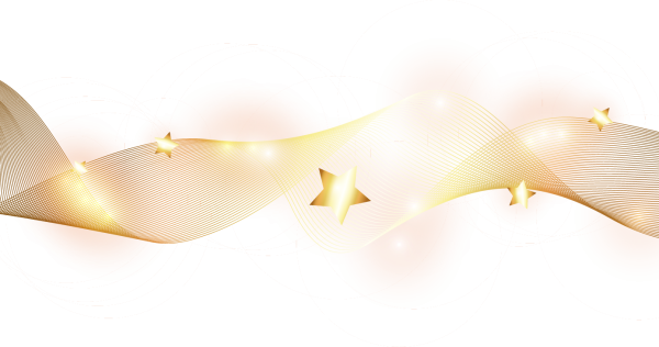 Золотая волна на прозрачном фоне