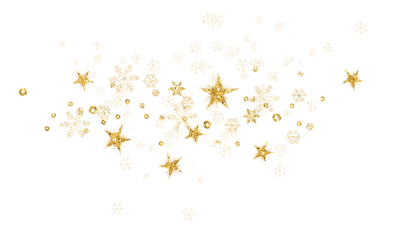 Золотые звездочки на прозрачном фоне