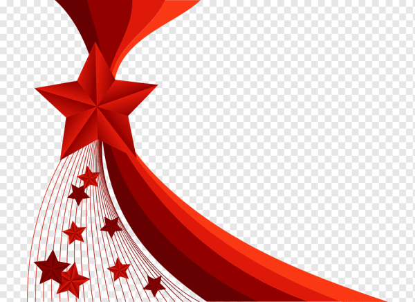Красная звезда на прозрачном фоне