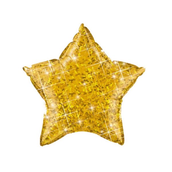 Воздушный шар звезда золото