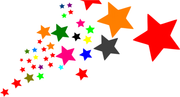 Разноцветные звезды вектор