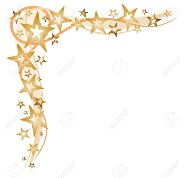 Угловая рамка из звездочек