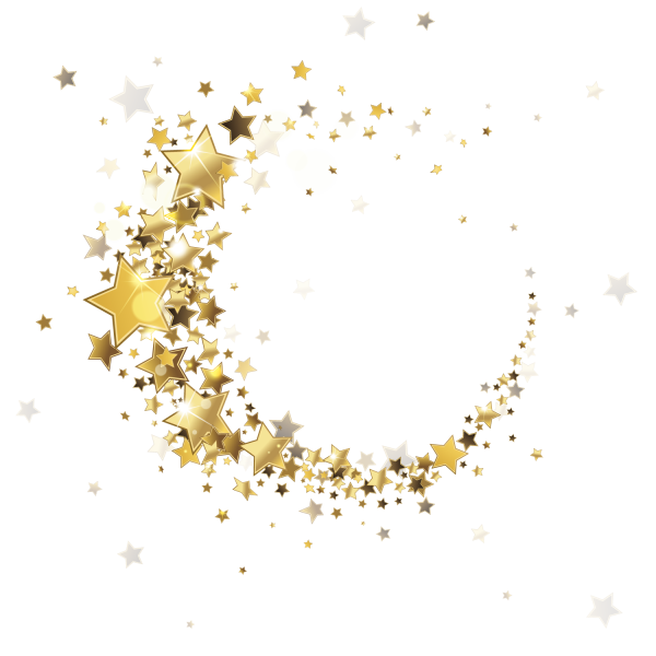 Россыпь звезд на белом фоне