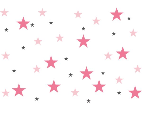 Розовые звезды на белом фоне