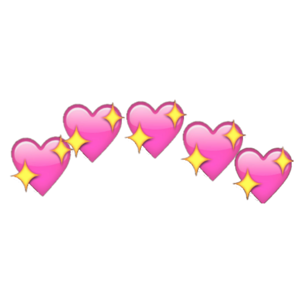 Звездочки и сердечки на прозрачном фоне