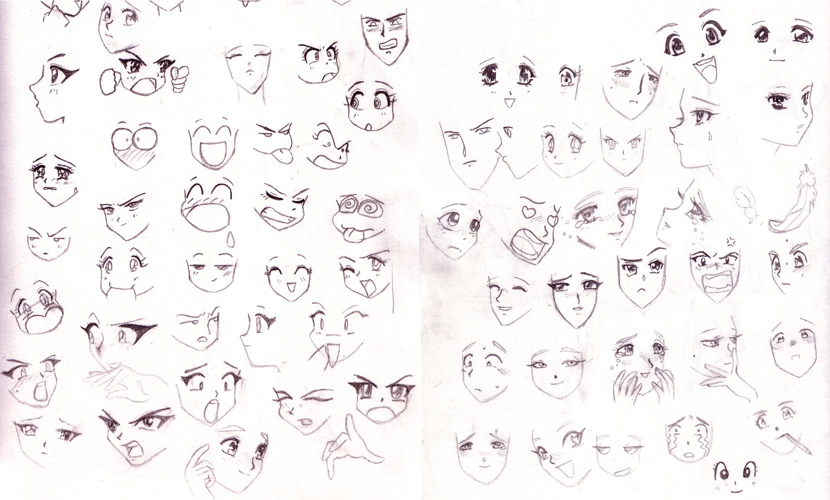 Рисовка аниме лица