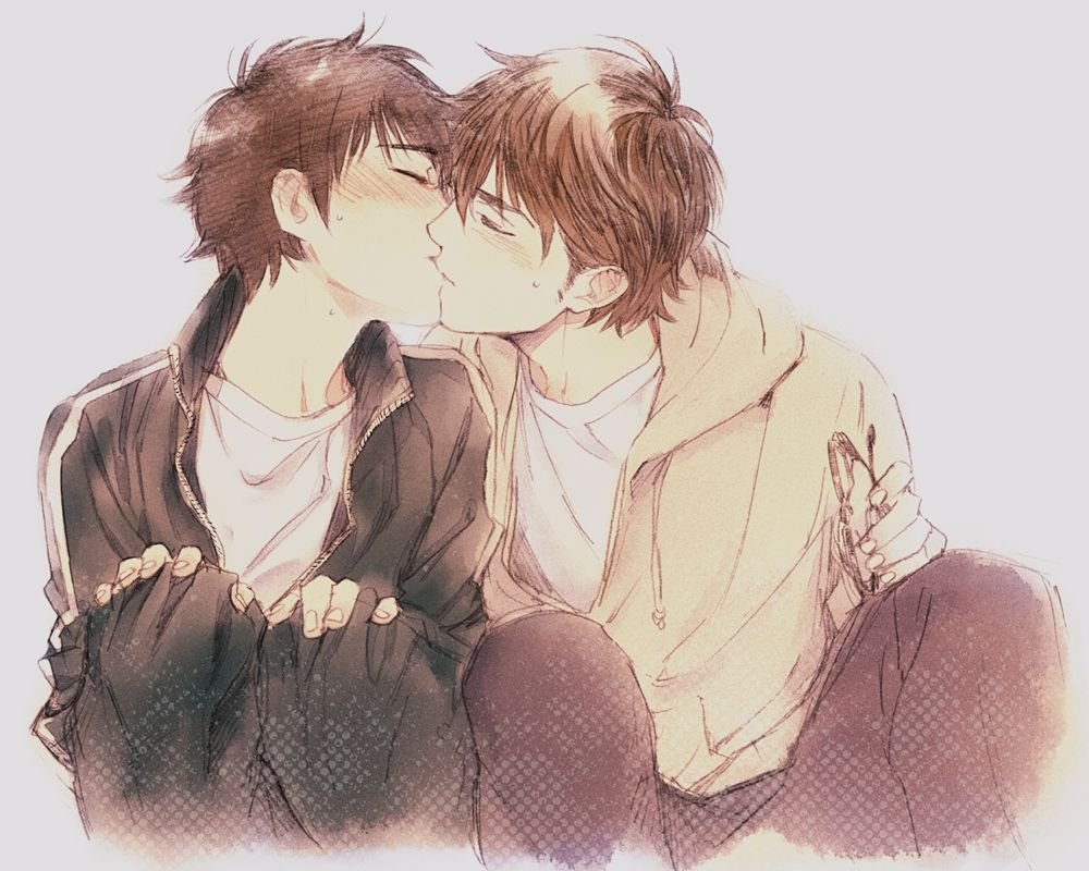 поцелуи геев в аниме фото 28
