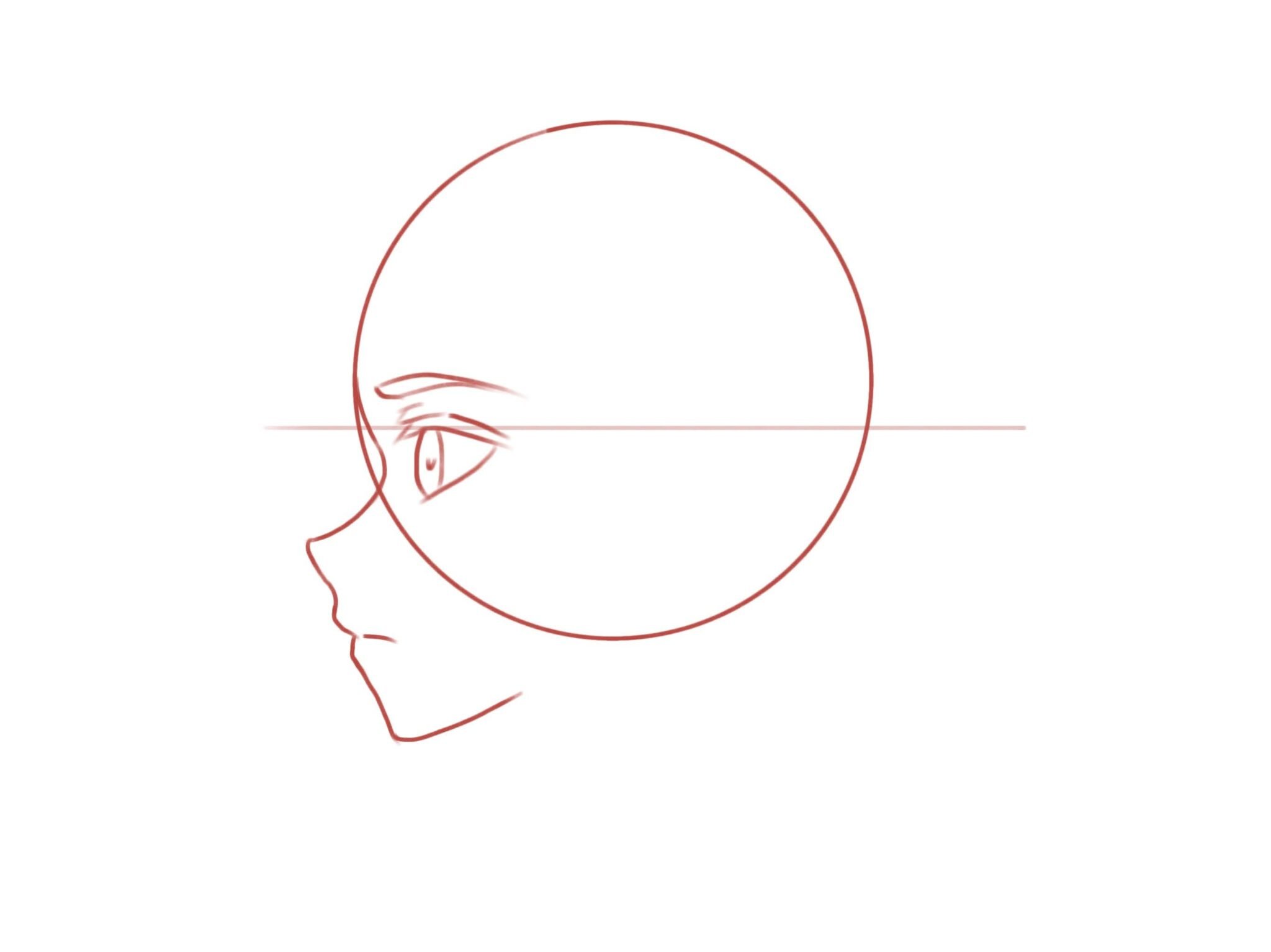 Как нарисовать голову с боку