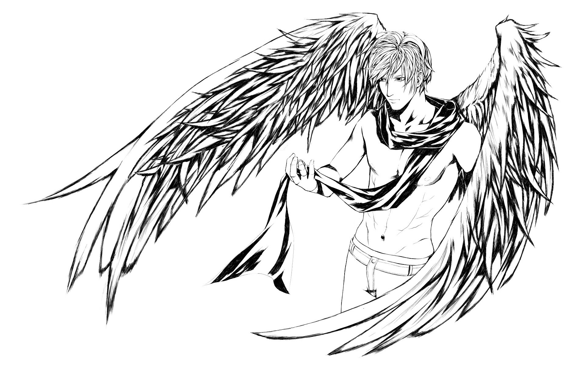 Рисунки для срисовки крылья демона
