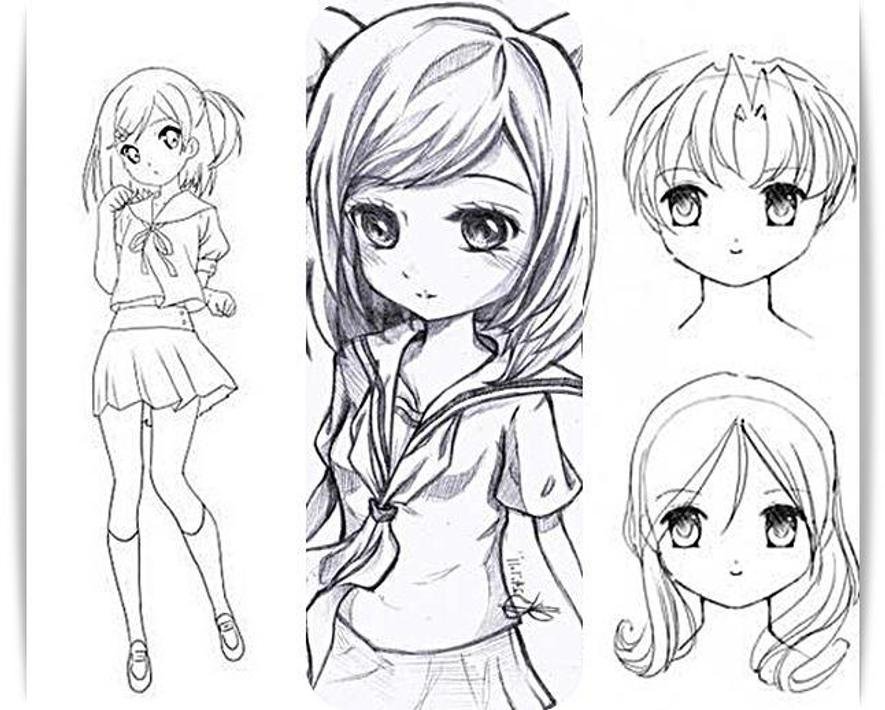 Как нарисовать аниме девушку карандашом поэтапно для начинающих 10 лет