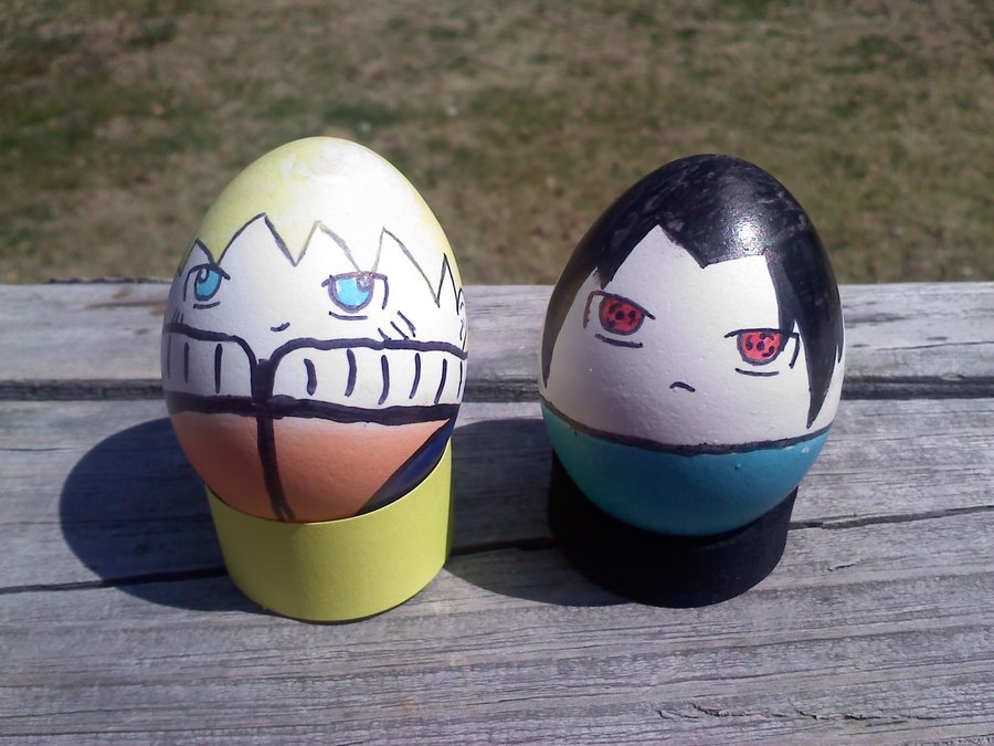Глупые яйца. Пасхальные яйца Наруто. Раскрашенные яйца. Яйца Наруто на Пасху. Веселые пасхальные яйца.