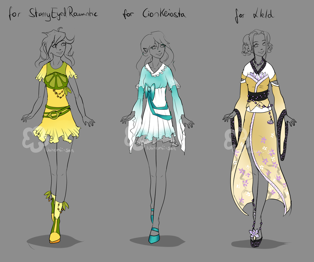 Арты женской одежды. Одежда для рисования. Дизайнерские Наряды для рисования. Дизайнерские Наряды для персонажей.