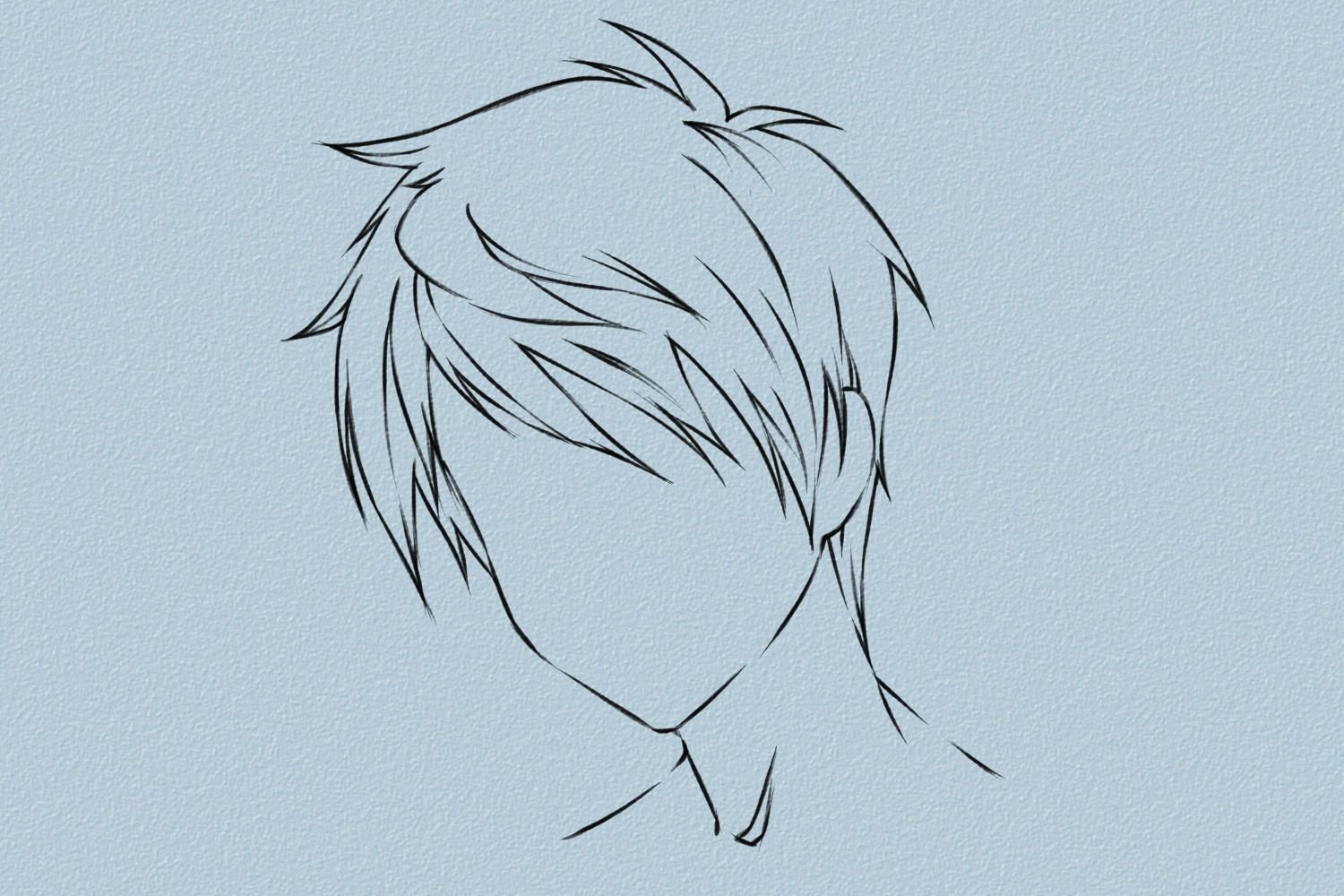 Волосы мальчика аниме для срисовки