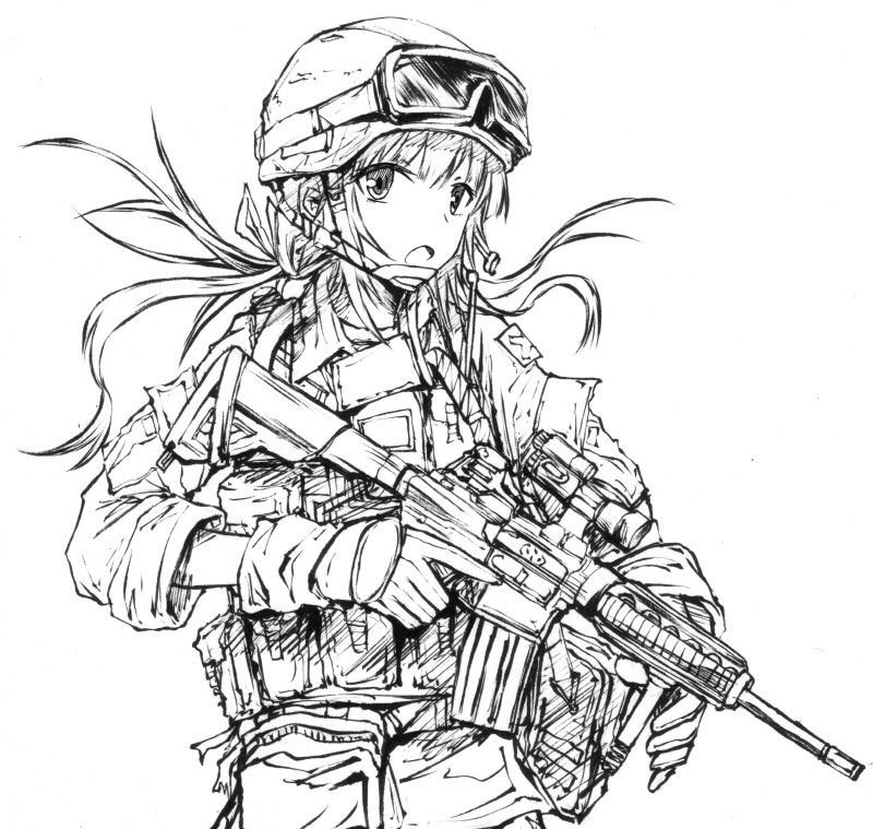Девушка военная карикатура (44 фото) » Рисунки для срисовки и не только