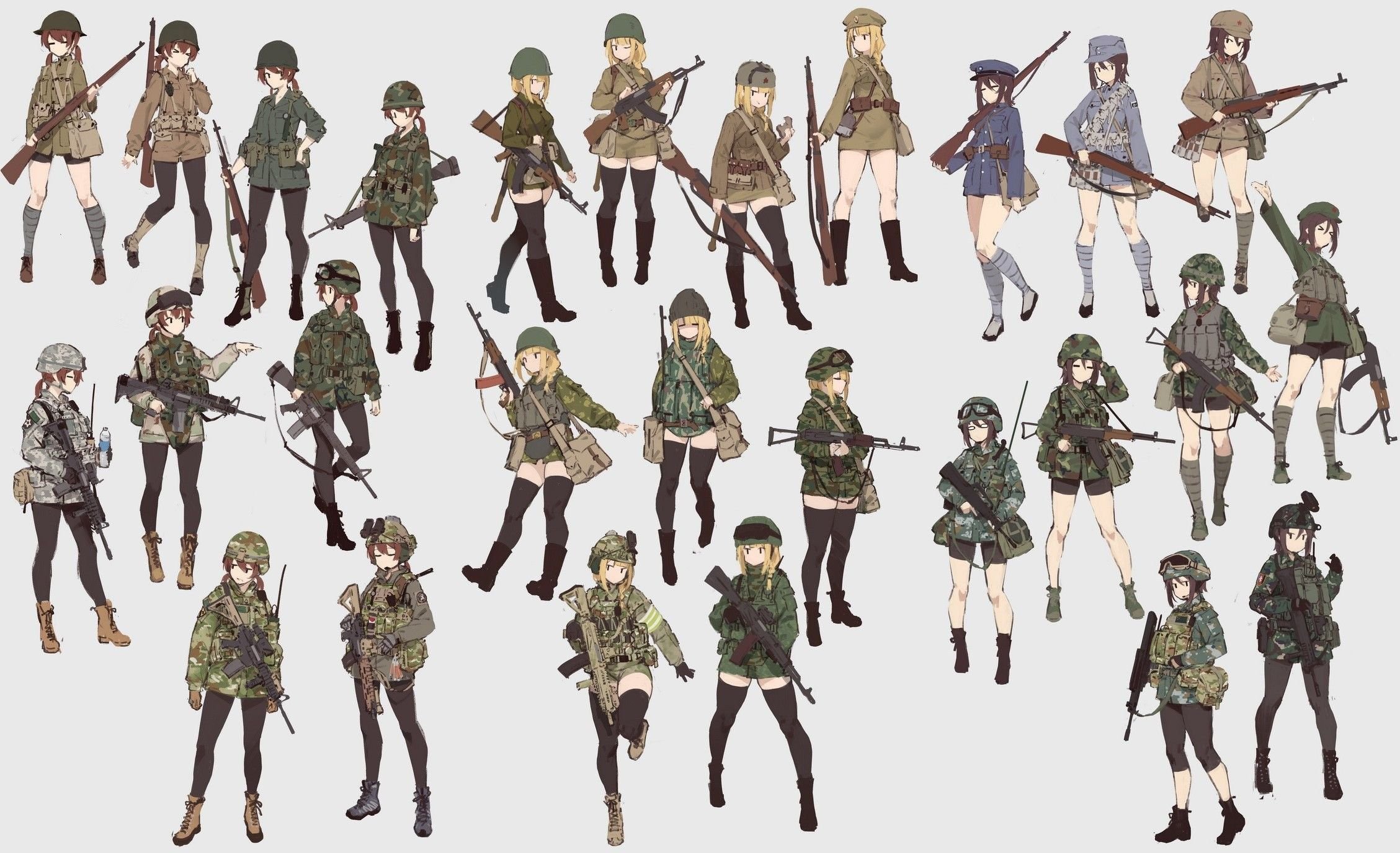 Военная одежда аниме