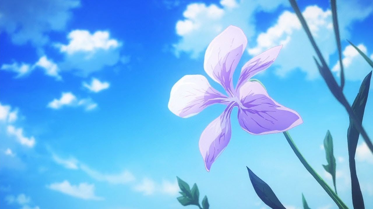 Violet Evergarden с цветком