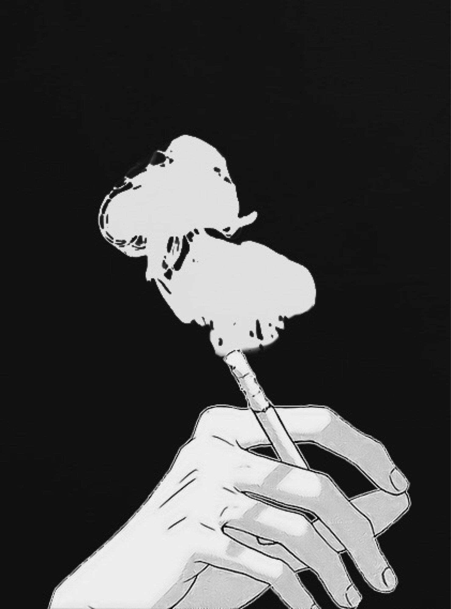 Рука с сигаретой арт