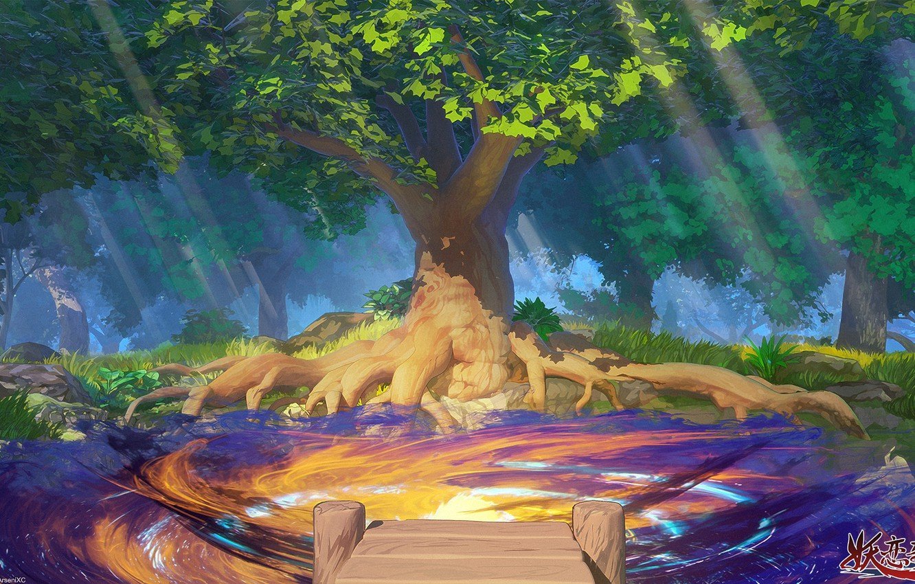 Волшебный лес аниме