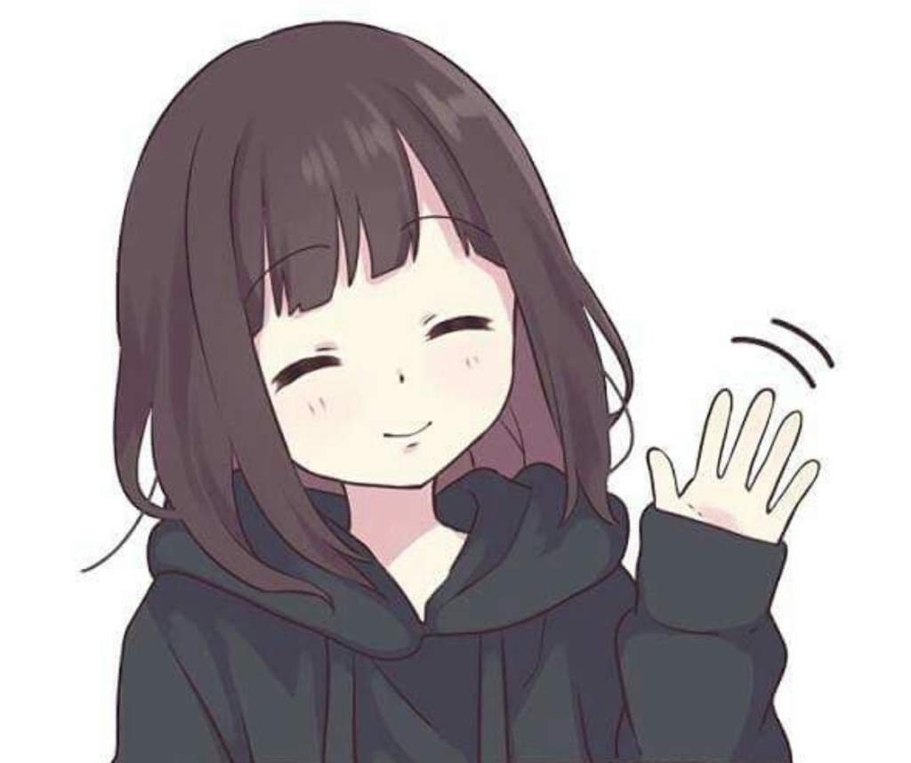 Девочка машет рукой рисунки аниме