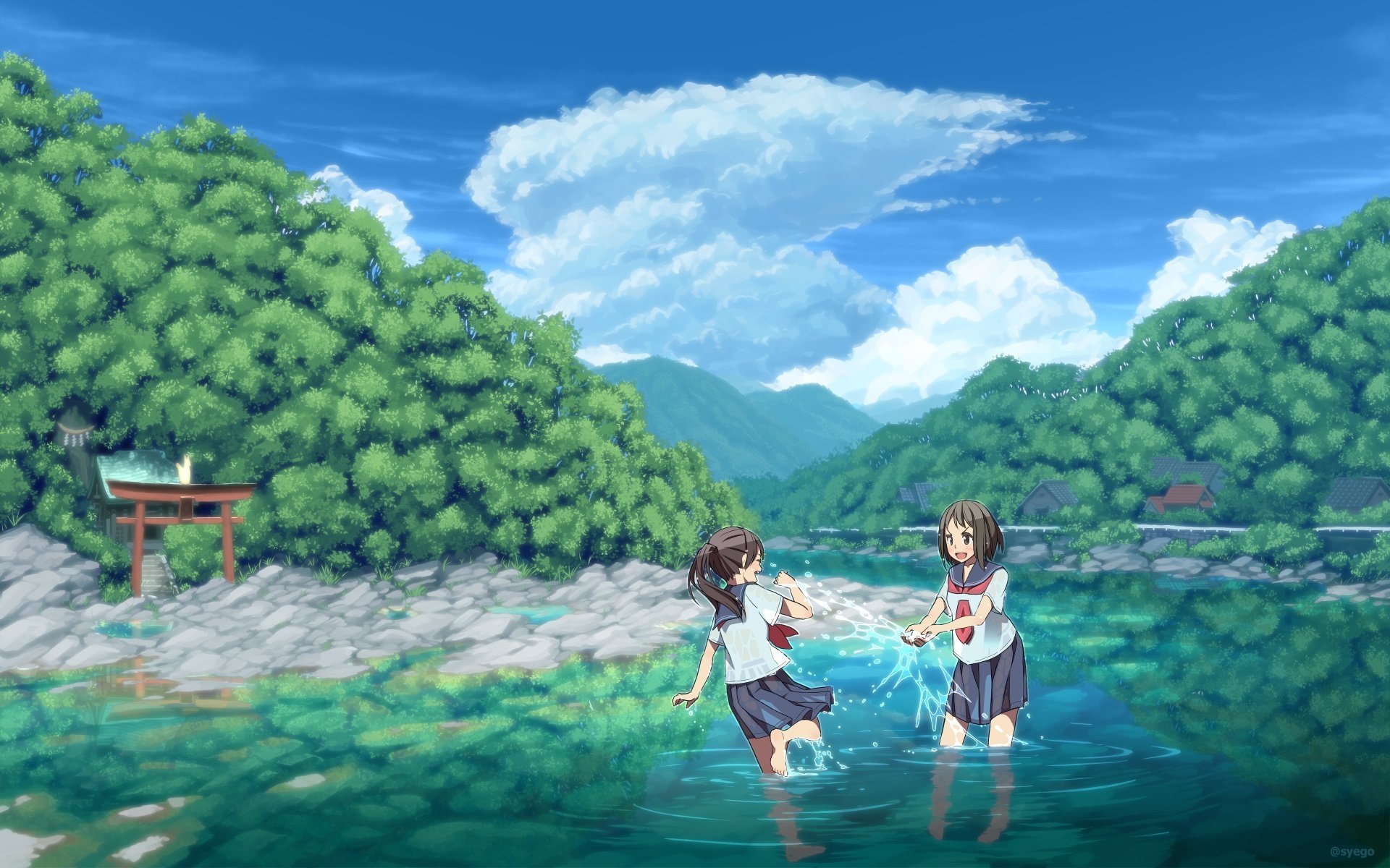 Озеро из аниме