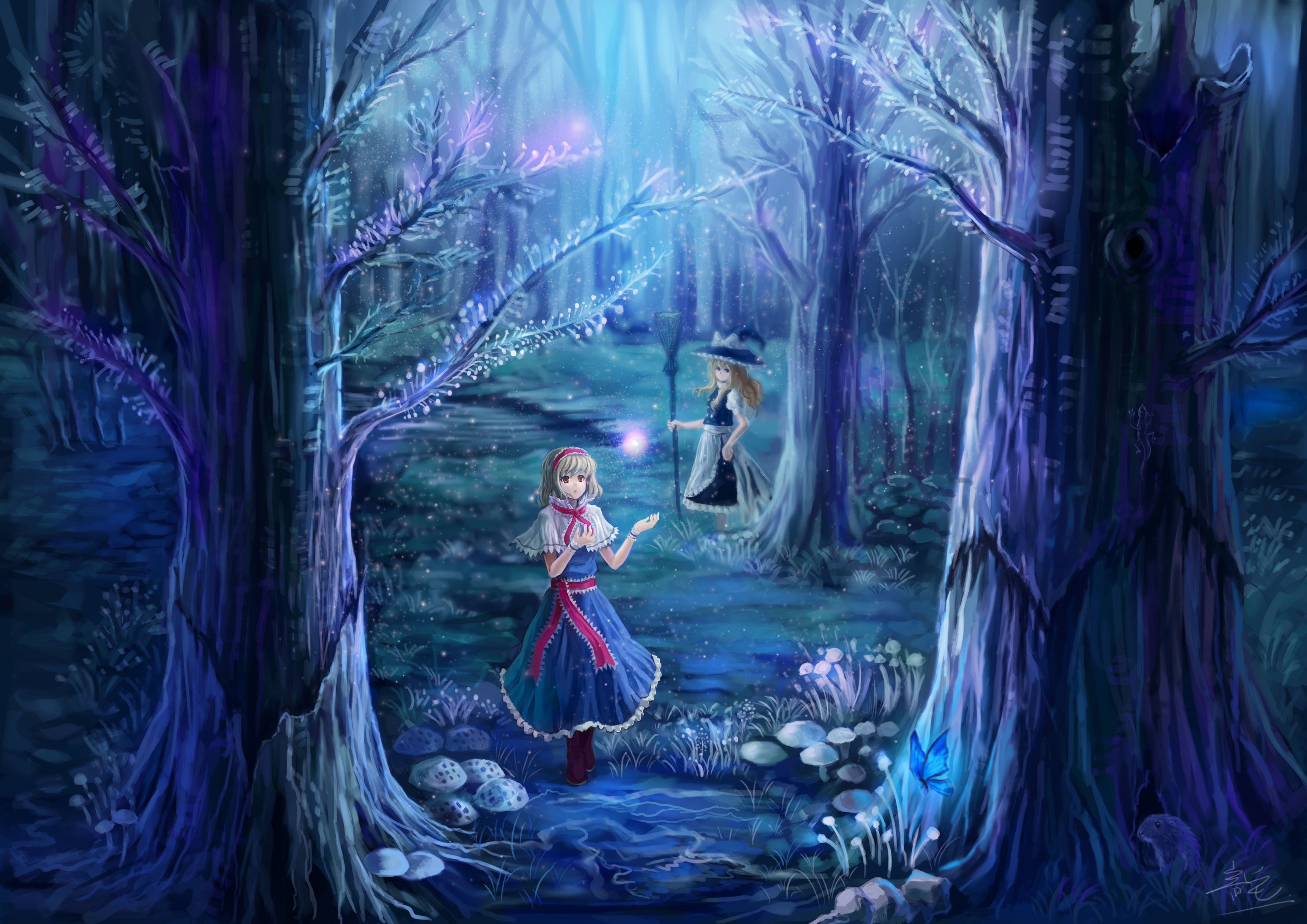 Алиса найди тему. Девушка в волшебном лесу. Девочка в волшебном лесу.