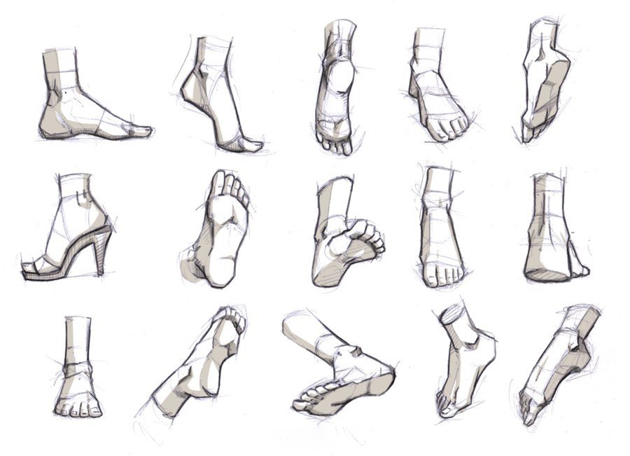 Como dibujar pies