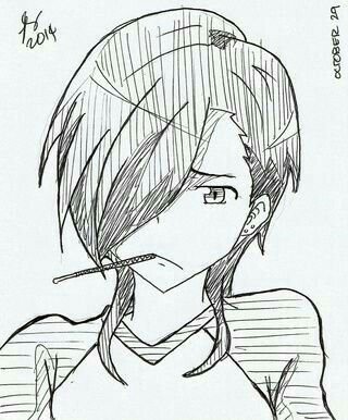 Люцифер карандашом аниме