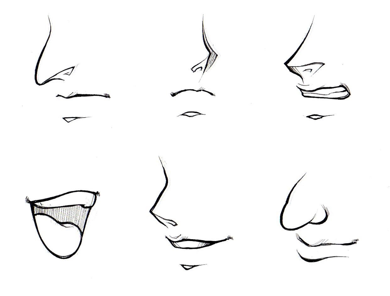 Anime male noses