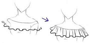 Рюши на платье референс