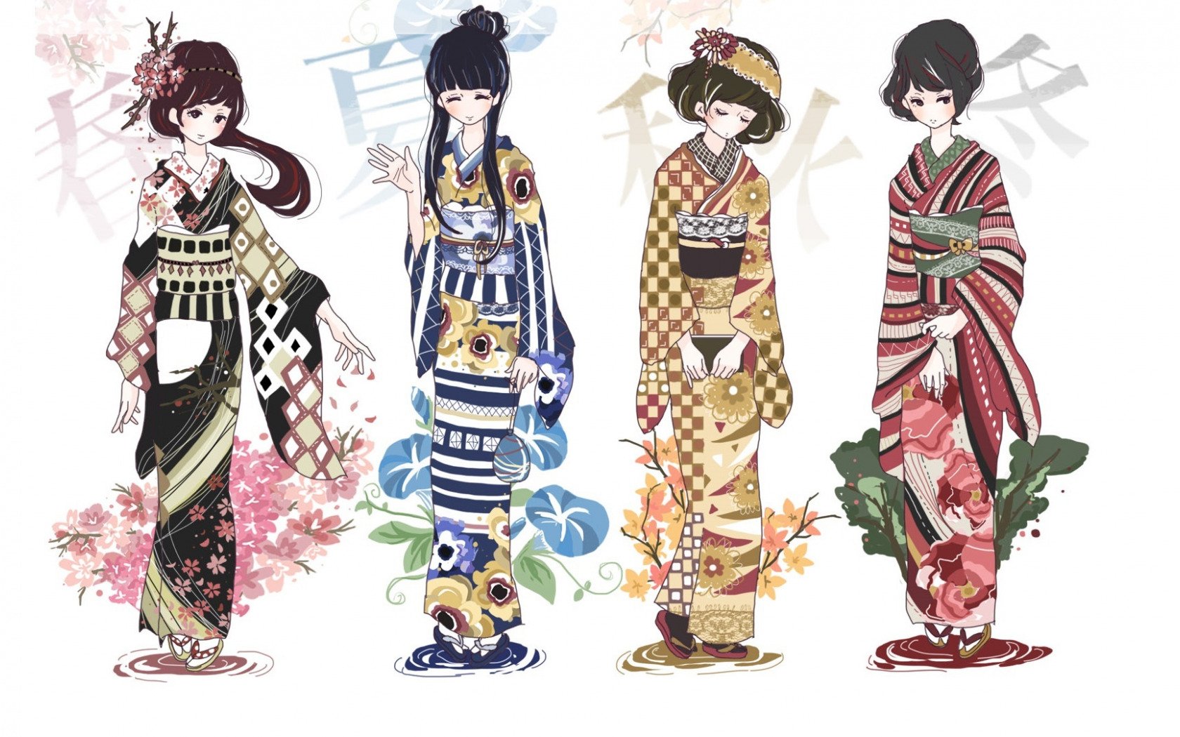 Японская юката концепт одежда