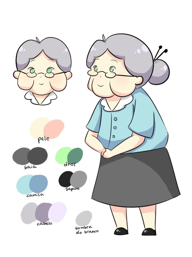 Как нарисовать бабушку аниме