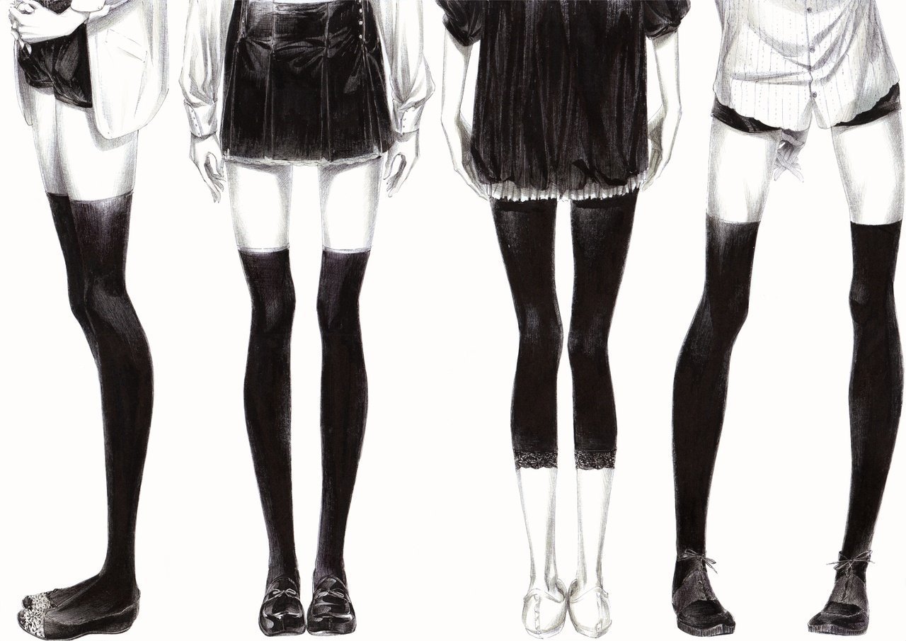Тонкие ноги аниме