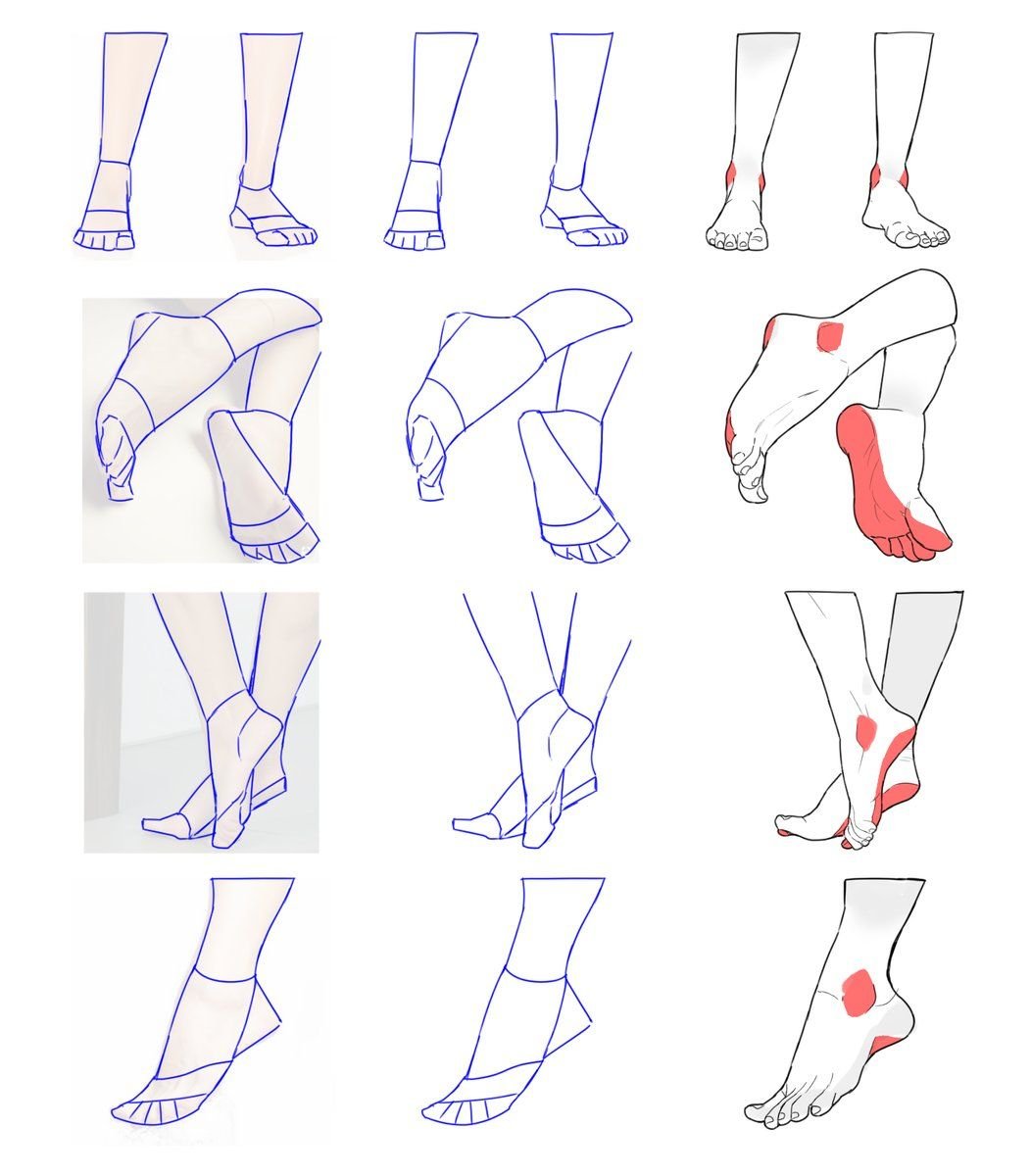 Уроки рисования ног