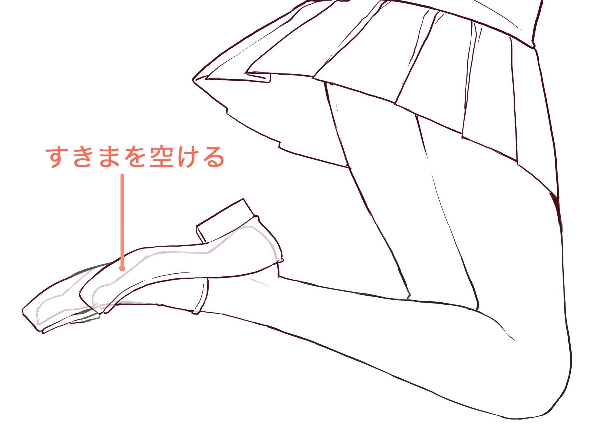 Рисование ног аниме