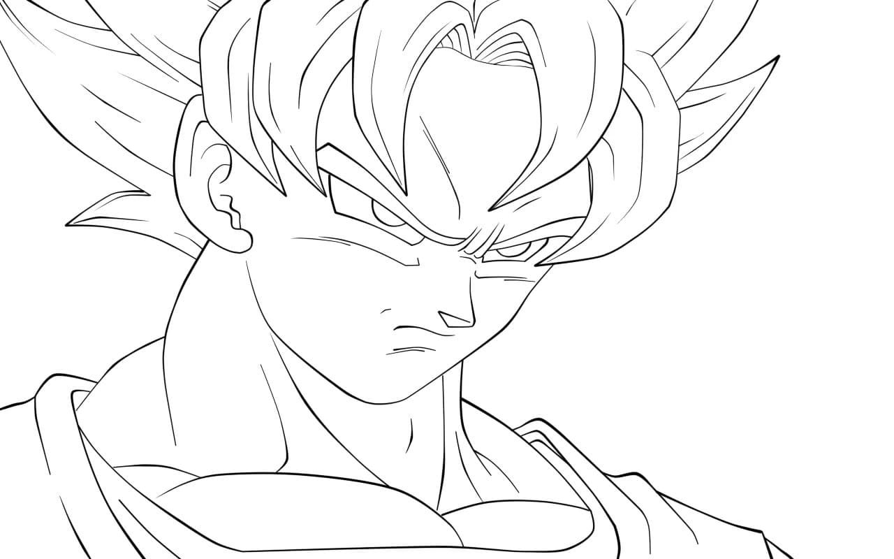 Goku para dibujar a color