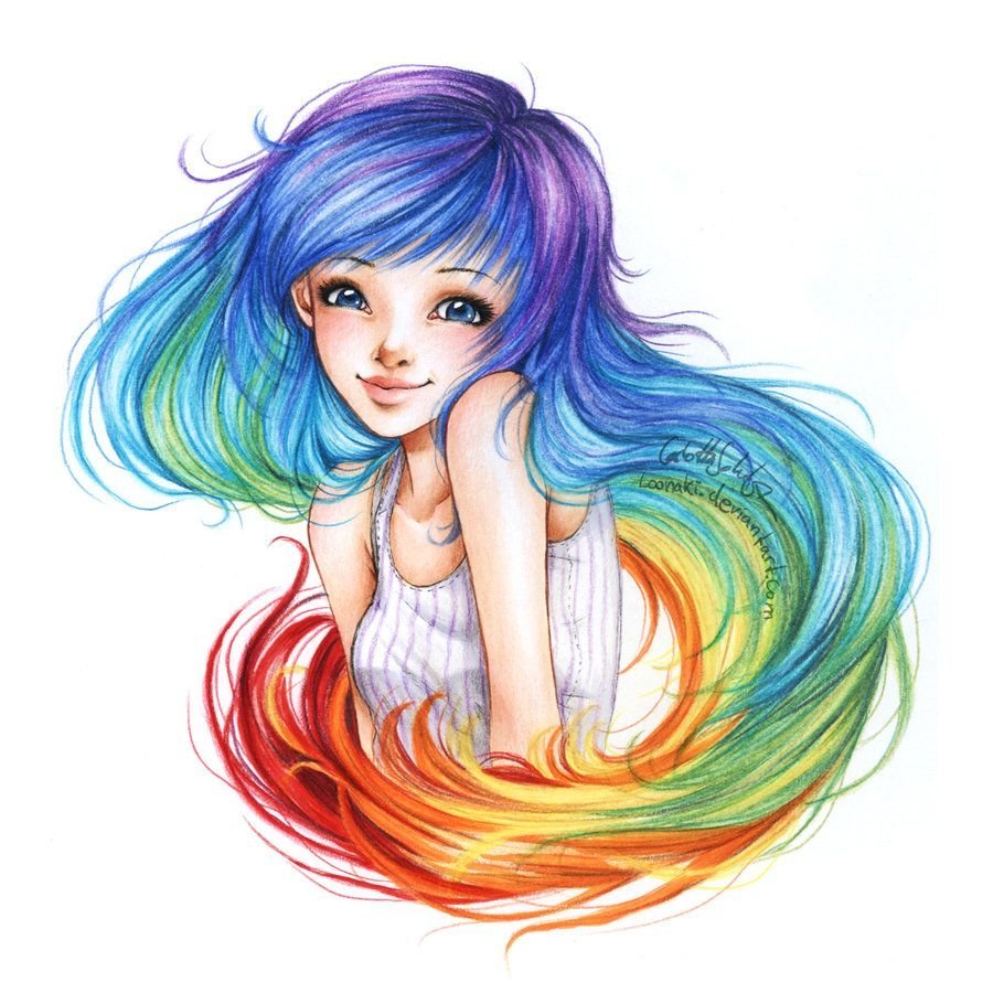 Аниме с разноцветными волосами