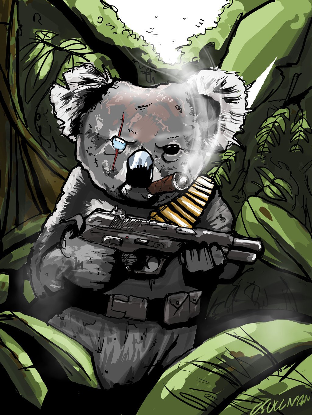 Панда с оружием