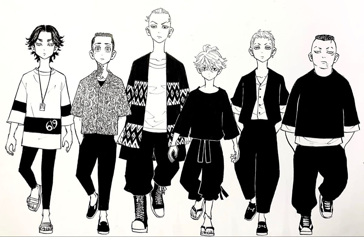 Как нарисовать майки из аниме токийские мстители