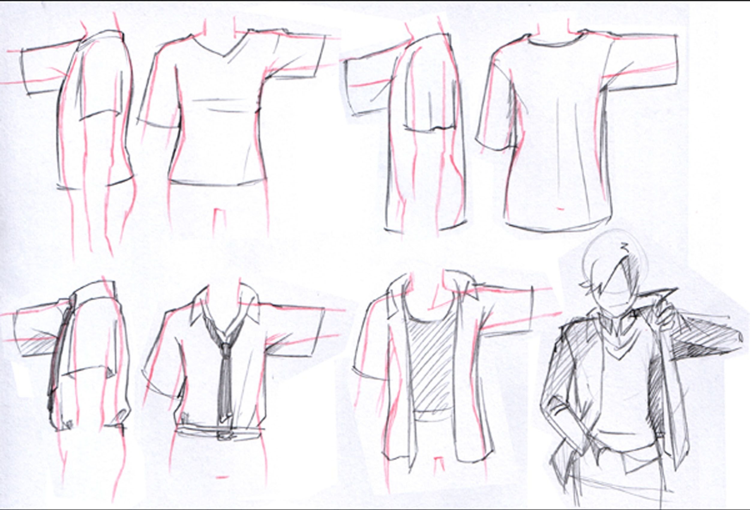 Анатомия одежды для рисования