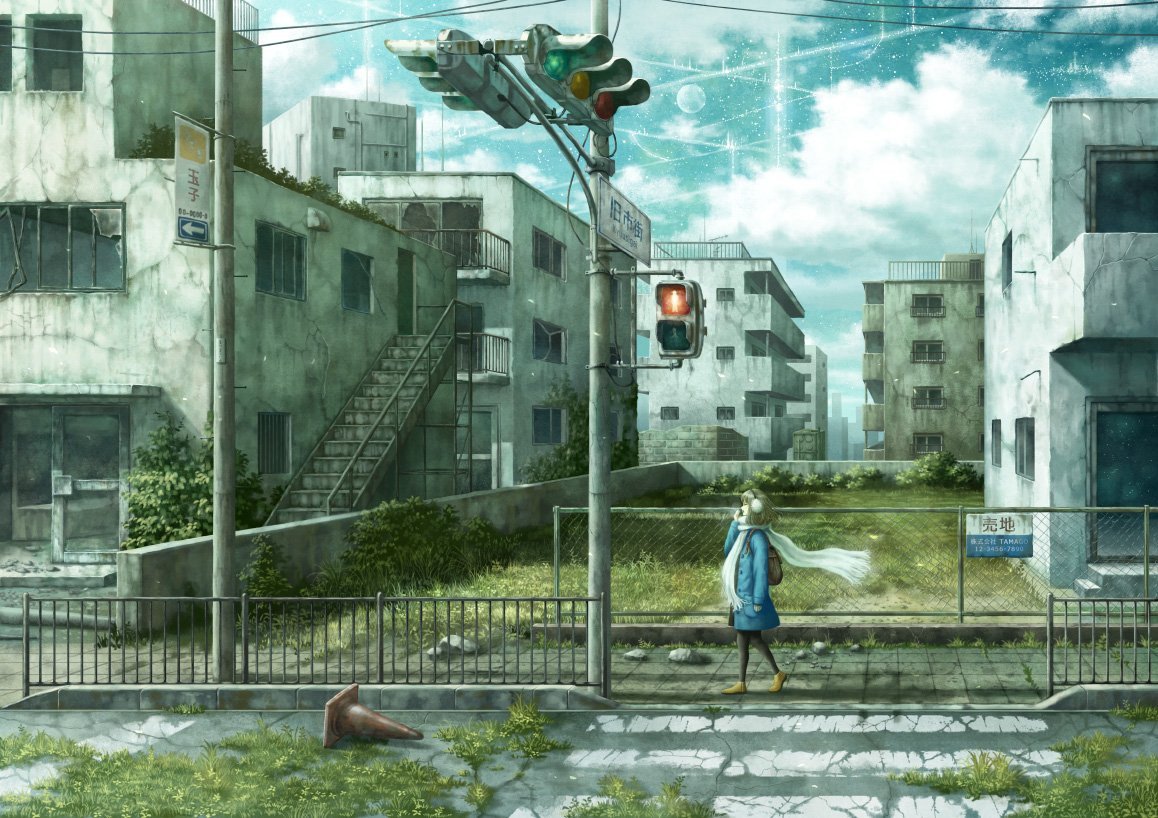 Заброшенный город аниме